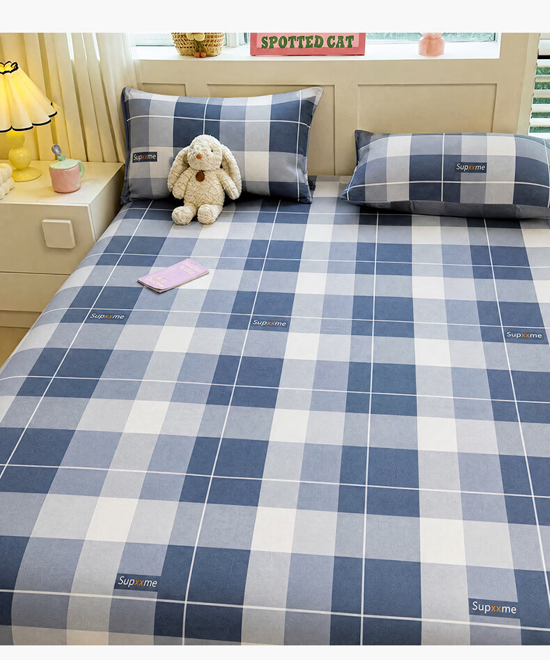 Grace 100% Cotton Bed Sheet A-Class 7A Antibacterial Full Cotton Double Quilt Cover Single Piece 200*230cm Printed 16