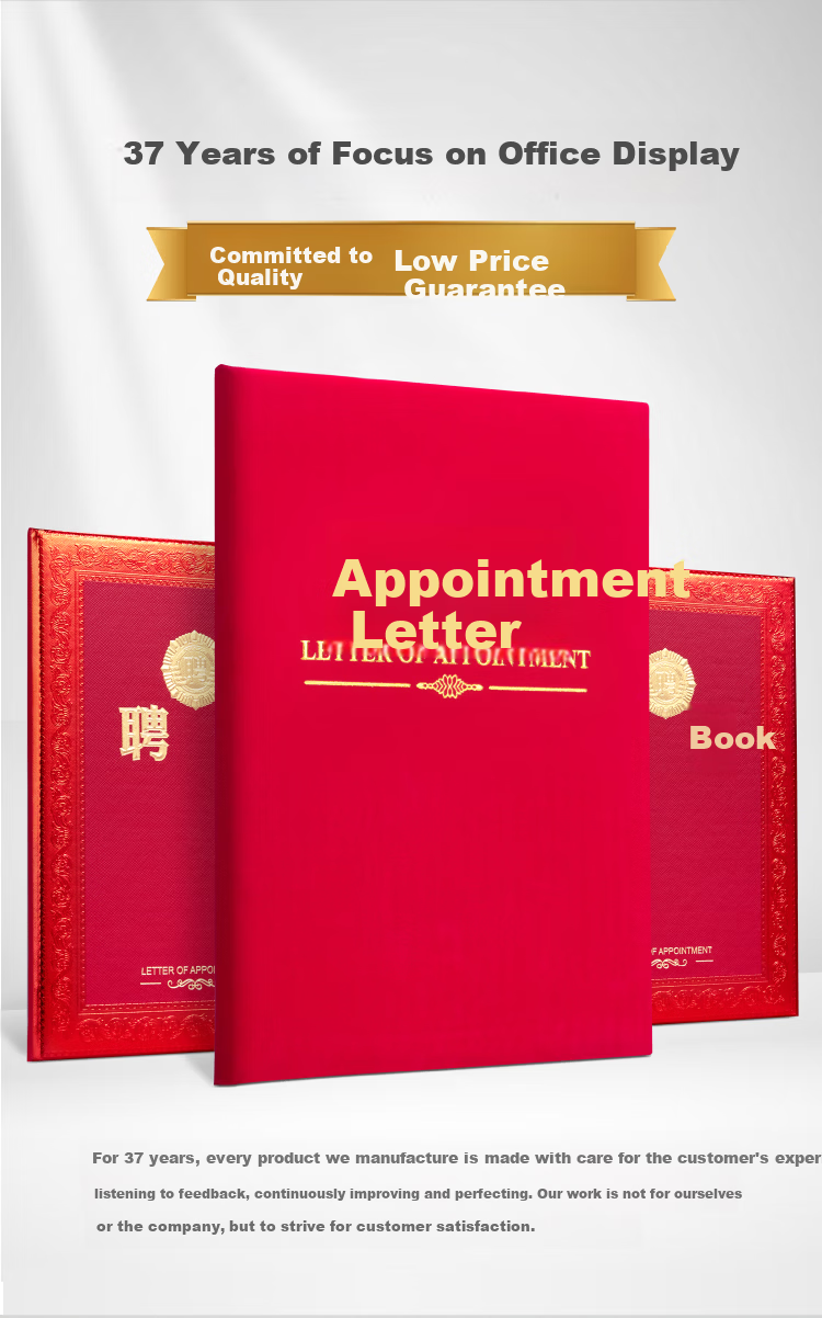 DSB (Disbi) [10-Pack] Large 12K Appointment Certificate Cover for Company Employee Award Certificates, Classic Gold Stamping Style (Includes 20 Inner Pages) 050818 2