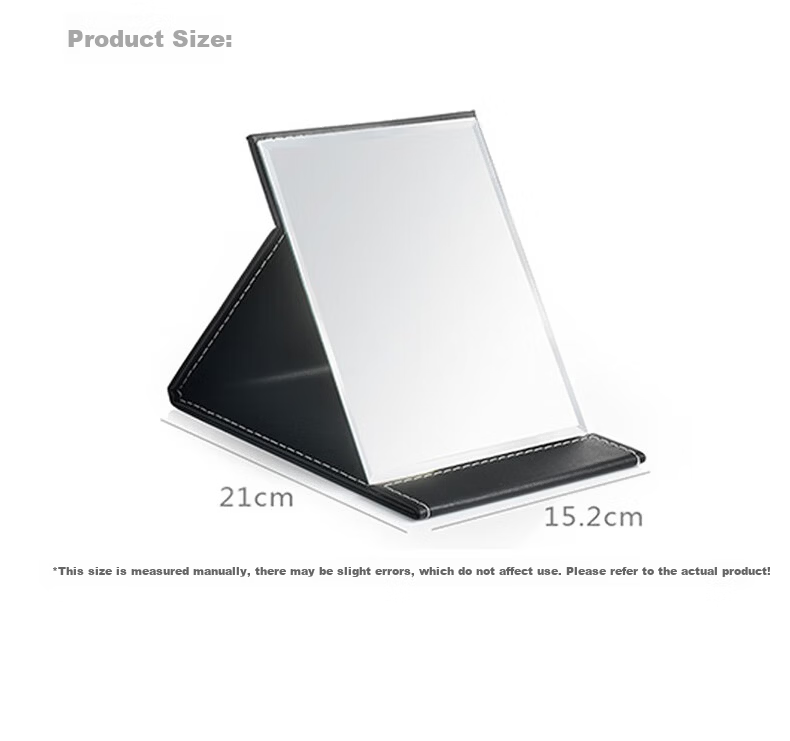 Meebordi HD Folding Mirror Office Desktop Portable Mirror Student Dormitory Home Makeup Mirror Large 20*15cm Large Clear Non-Distorting Mirror Group Purchase 2
