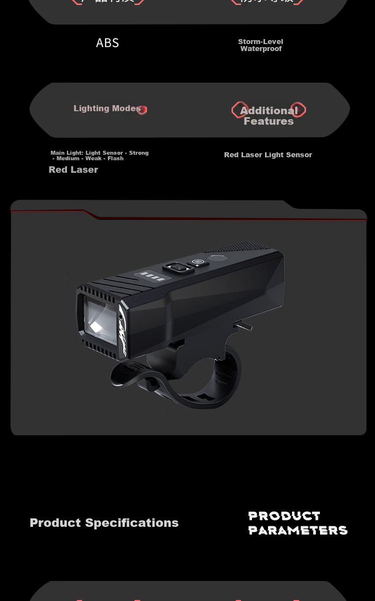 Cavalry Bicycle Front Light High Brightness Long Range Rechargeable Flashlight Outdoor Portable Mountain Bike Night Riding Lamp 20