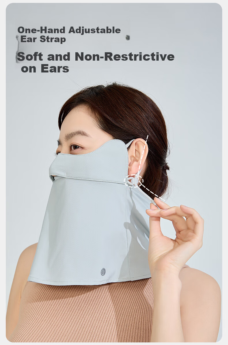 UV100 Taiwan Summer New UV Protection Face Mask Cycling Neck Guard Sunshade Sunscreen Mask 24503 Dark Night Black 14