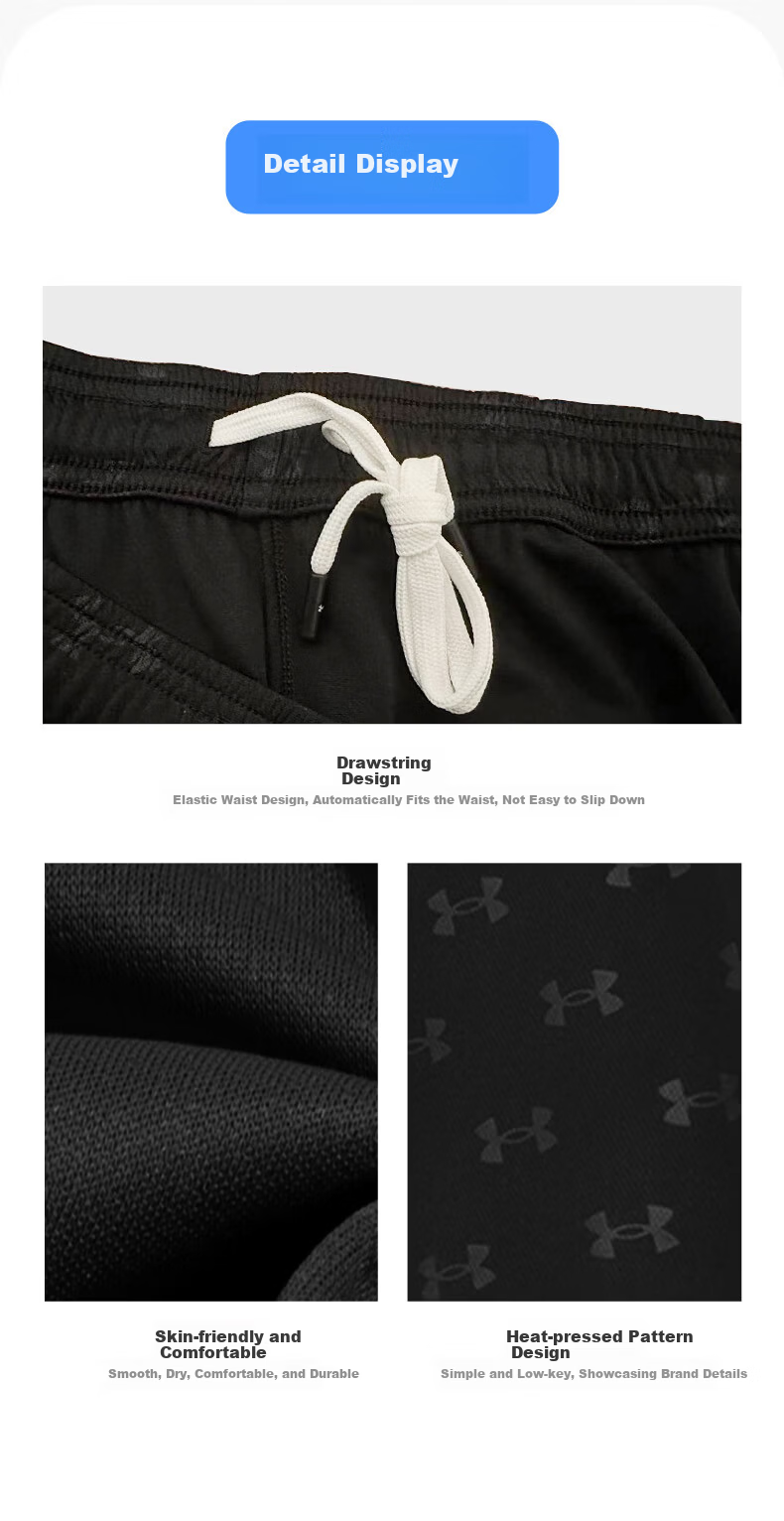 UNDER ARMOUR Quick-Dry Sports Shorts Basketball Breathable Training Competition Fashion Trendy Five-Point Pants 22