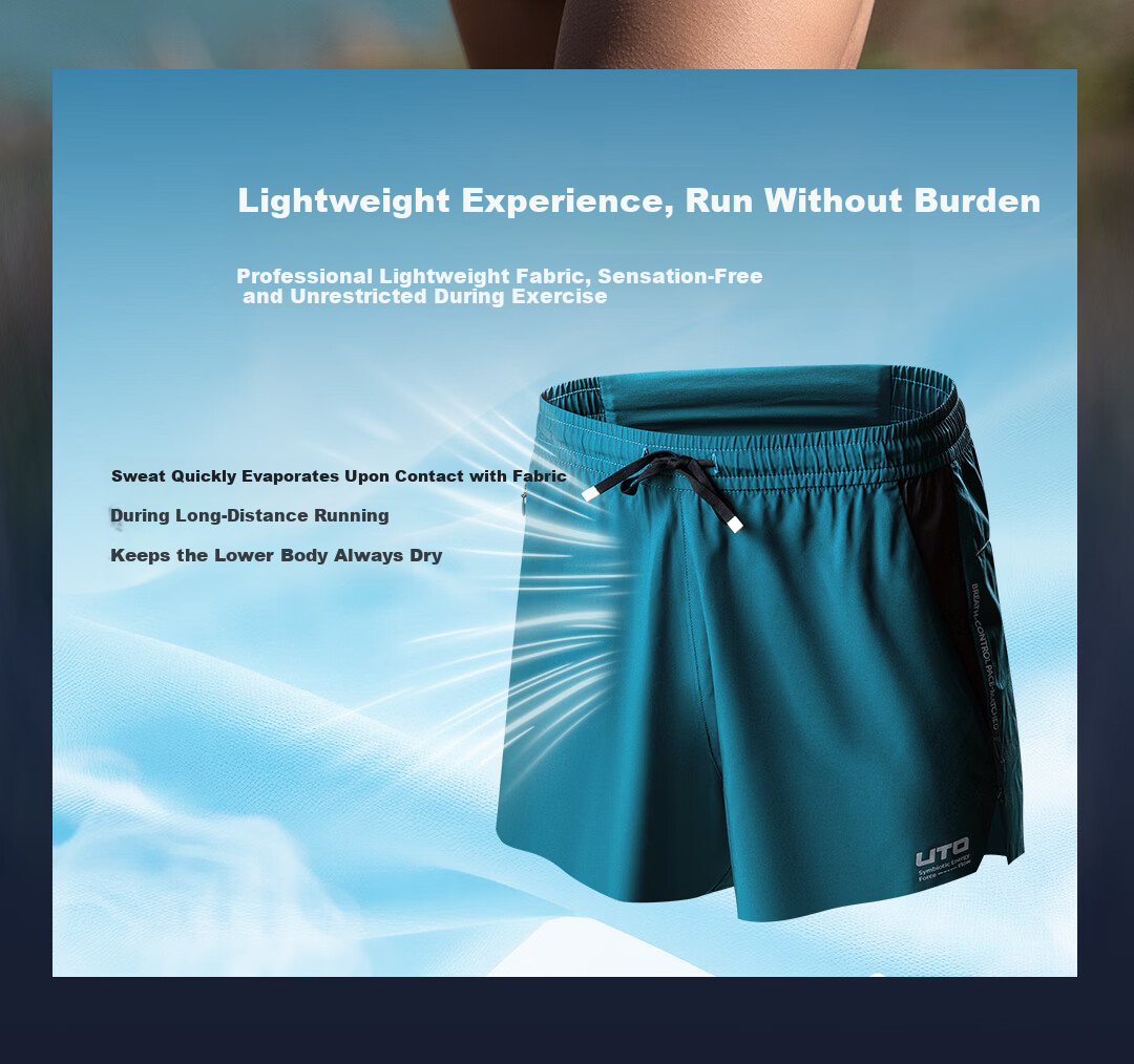 UTO Pro Hydrogen Lightweight Sports Shorts Unisex Professional Marathon Running Classic Black (Men's) L 4