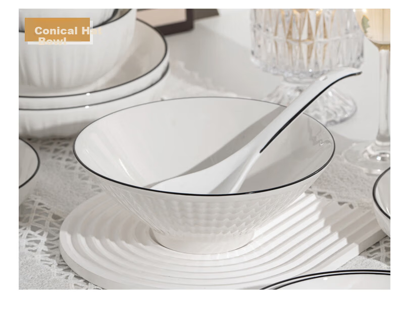 KANGQIN Underglaze Color Bowl and Plate Dinnerware Set, 20-Piece 4-Person Tableware Set, Upgraded Gift Box, Furuixiang Series 18