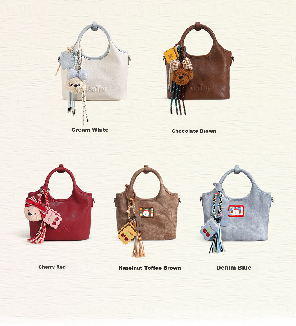 Toutou 2025 New Women's Dog Basket Shoulder Tote Bag New Year Horse Year Birthday Gift for Girlfriend 6