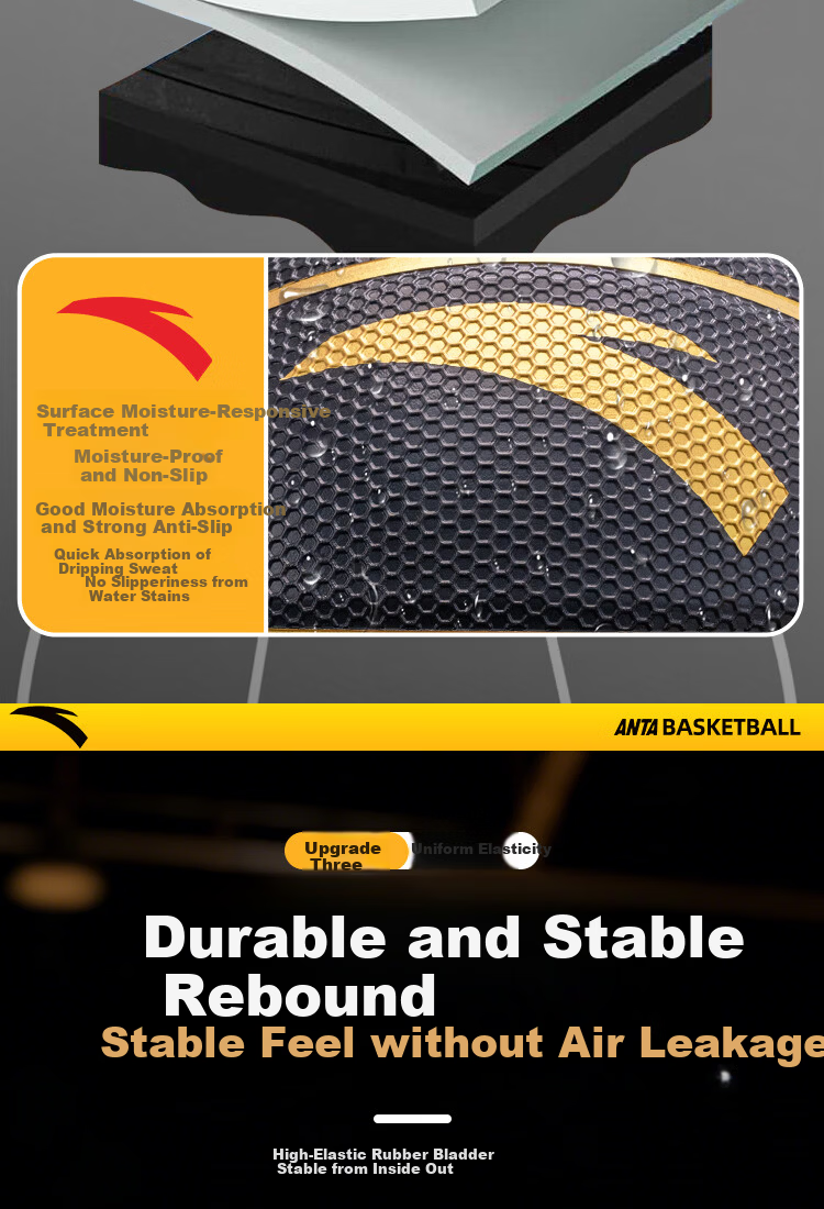 ANTA Basketball Size 7 Adult Indoor Outdoor Non-Slip Wear-Resistant Outdoor Cement Court Youth Children Size 7 Basketball 9
