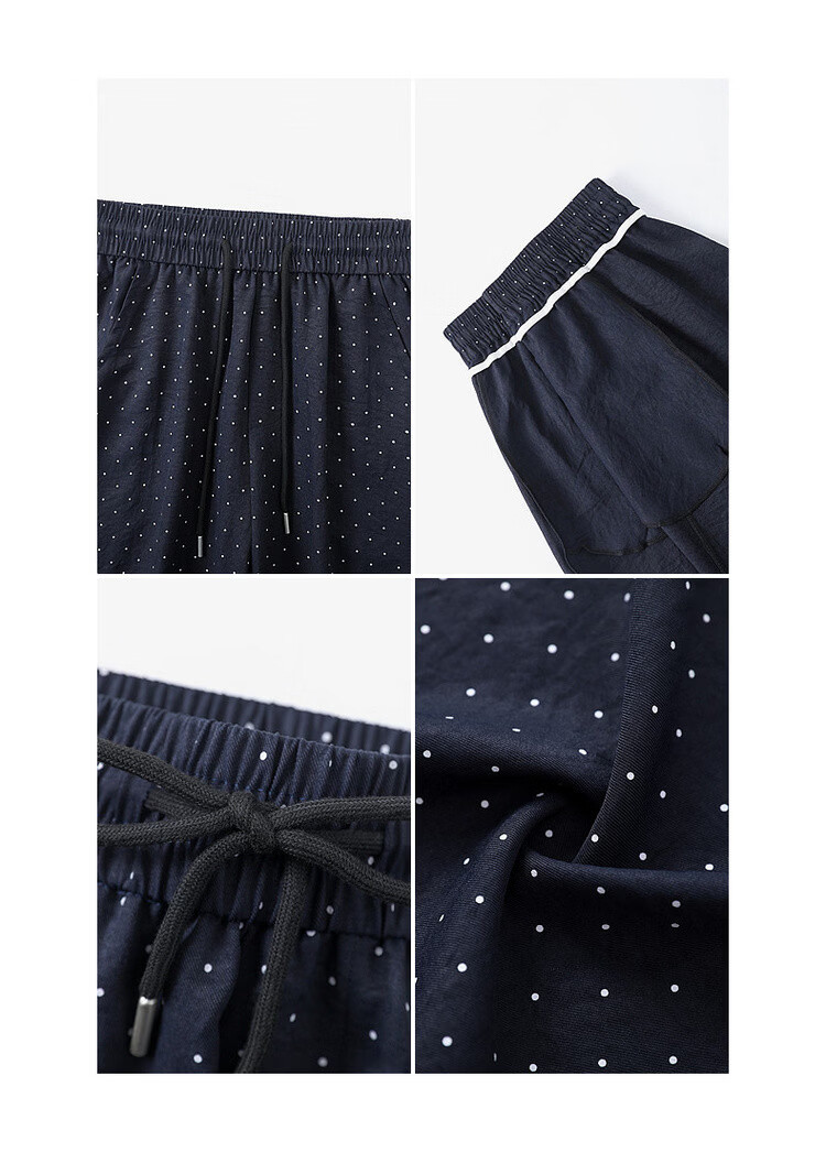 Demana [Comfort Zero Pressure Pants] Summer Korean Retro Polka Dot Straight Leg Elastic Waist Loose Slim Versatile Women's Casual Pants 19