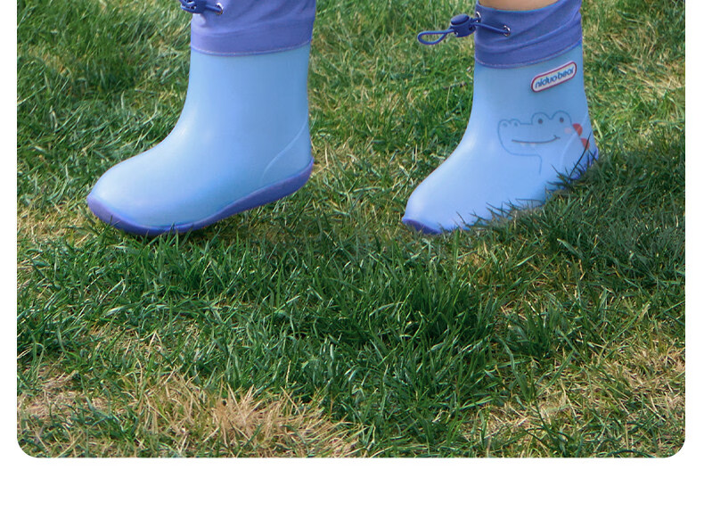 Nido Bear Kids Rain Boots Baby Non-Slip Waterproof Shoes Boys Girls School Shoes YX2601 Size 23 51