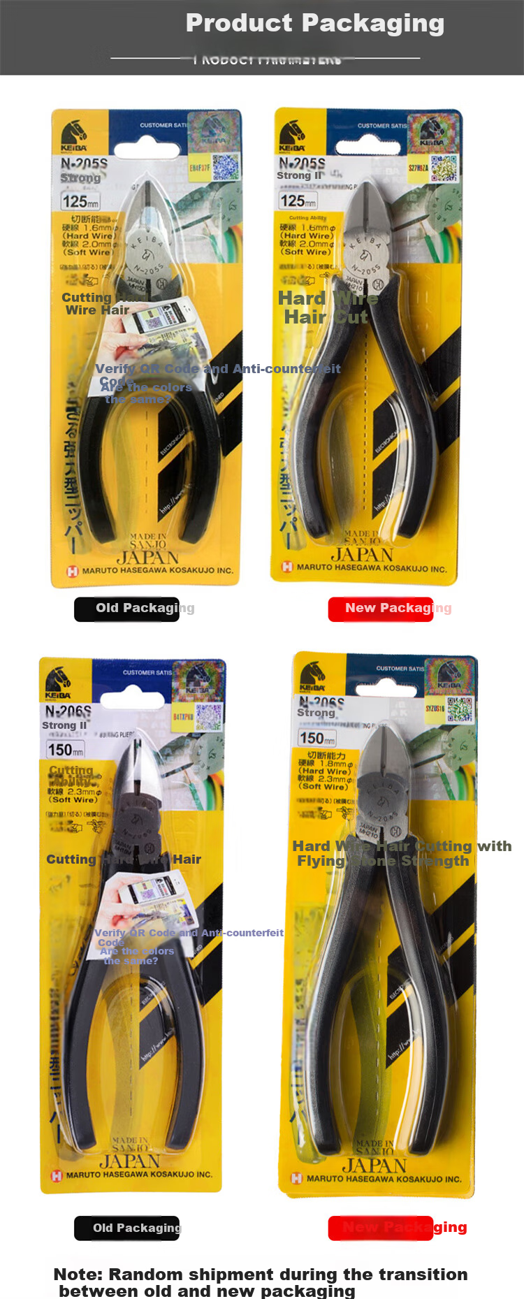 KEIBA Japan Imported Diagonal Cutting Pliers Electrician Wire Cutter 6 Inch N-206S 8