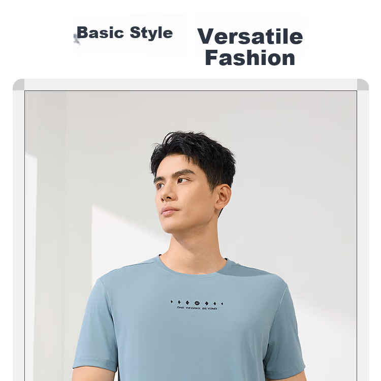 361° Men's Spring Summer Sports Quick-Dry T-Shirt Fitness Casual Short Sleeve Top Base Layer 652624122-1 5