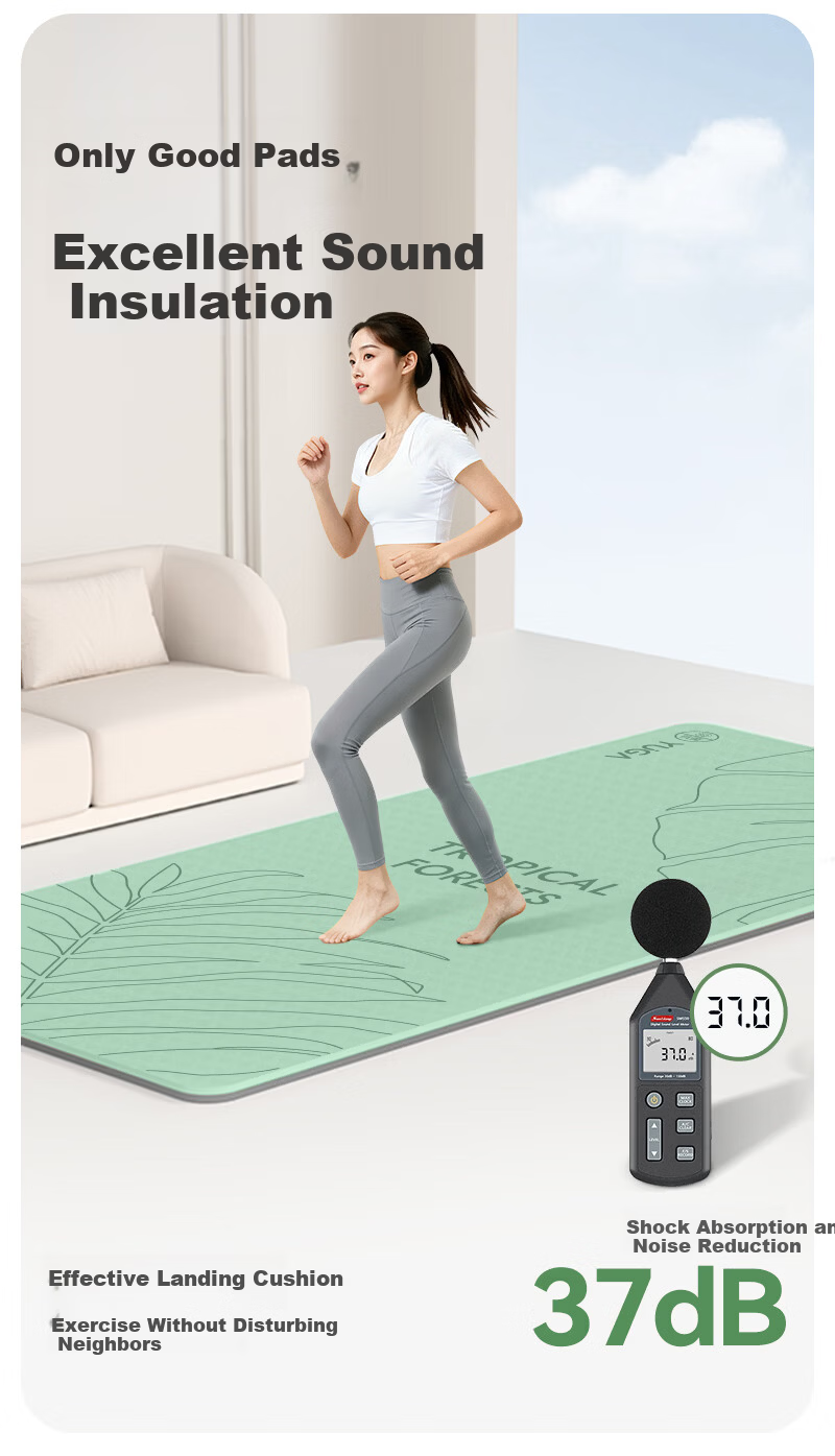 Gumifan Yoga Mat Thickened Women's Fitness Mat Home Odorless Non-Slip Shockproof Silent Thickened Exercise Mat 185*80cm 14