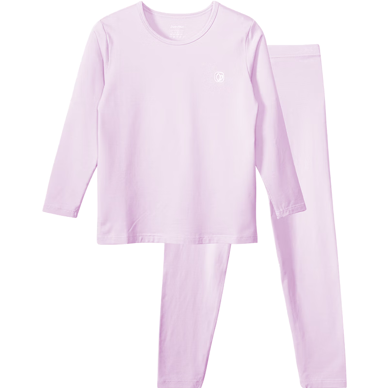 Jiusuiban Children's Thermal Underwear, Girls' Autumn And Winter Fleece-Lined Thin School Uniform Base Layer Cotton Sweater Pajamas Pants, Big Kids Autumn Clothes And Pants