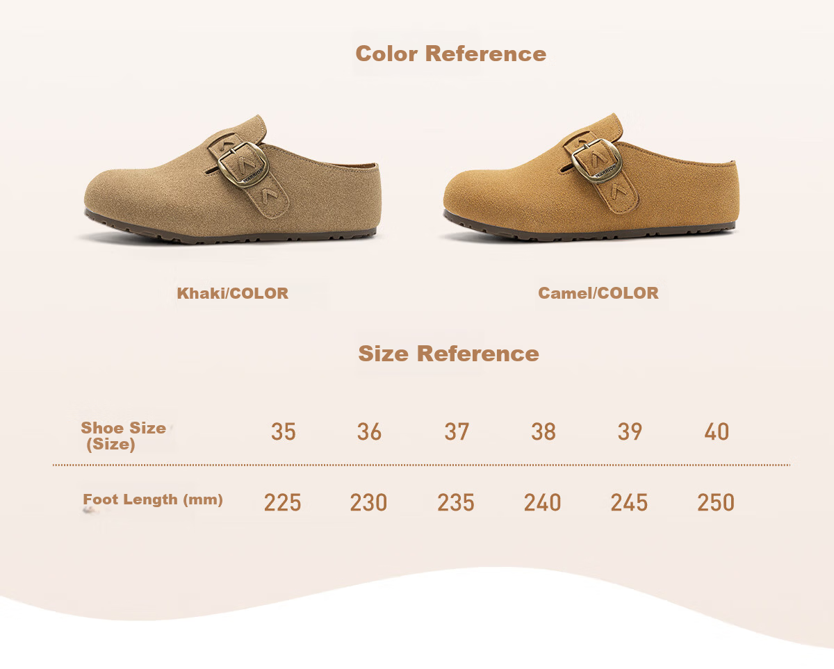 Warrior Thick Sole Birkenstock Women's New Autumn Winter Popular Height Increasing Slip-On Closed Toe Half Slippers Camel Color Size 38 7