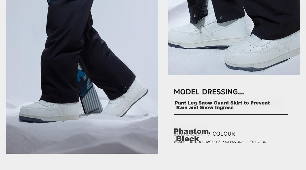 CAMEL Outdoor Ski Pants Women Single Board 2L Waterproof Snow Pants Insulated Warm Windproof Snowboarding Pants Men R256 23