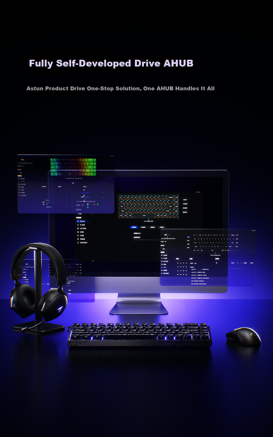 AUSDOM Z68T Carbon Texture Magnetic Shaft Keyboard RT Custom Low Latency Mechanical Keyboard Gaming Wired 68-Key Hot-Swappable FPS Valorant Cloud Magnetic Shaft - Black Carbon 6