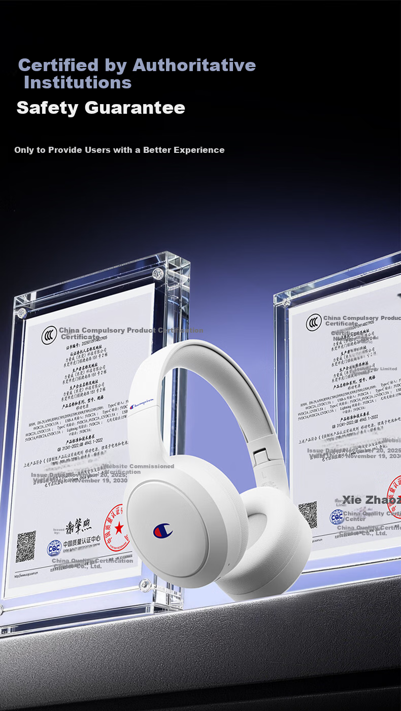 Champion Wireless Bluetooth Earbuds for Computer and Mobile, Noise-Cancelling Gaming Headset, Long Battery Life, Trendy Series CH22 Beige 1