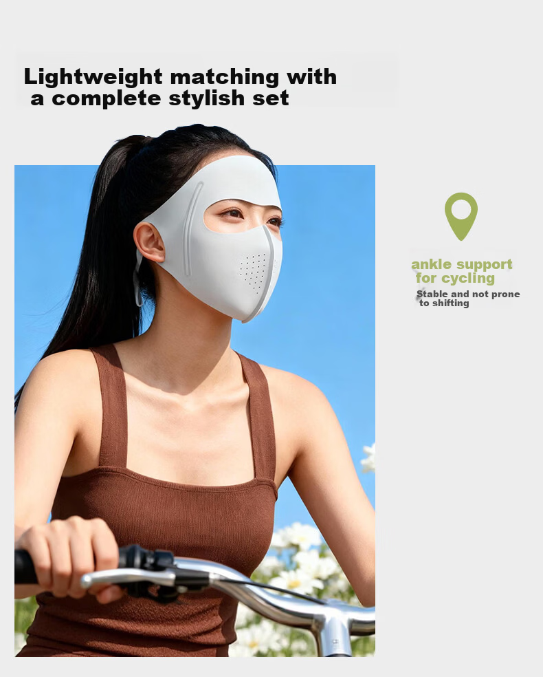 KELME Sun Protection Face Mask Unisex Full Face Cooling Ice Silk Breathable Comfortable Outdoor Cycling Mountaineering Balaclava 11