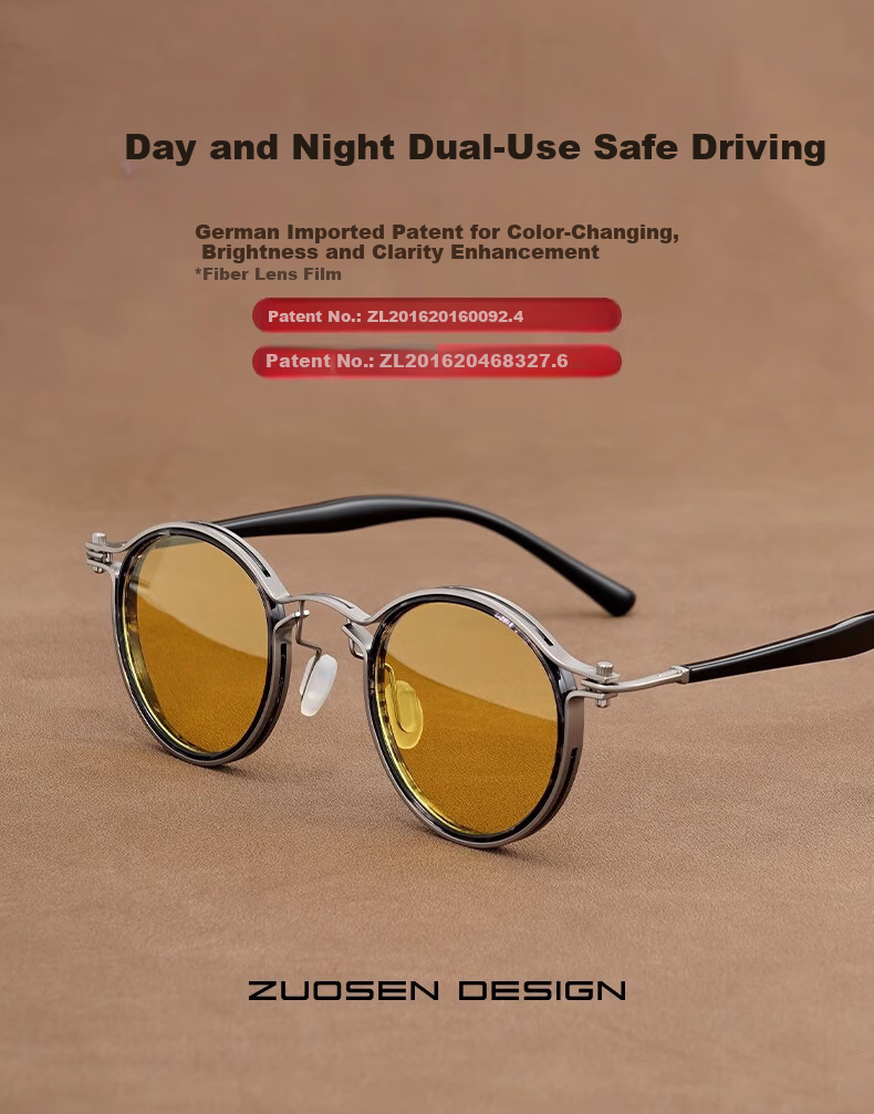 ZUOSEN Night Vision Glasses for Driving, Anti-Glare Polarized Glasses for Men, Nighttime Driving, Anti-High Beam 1