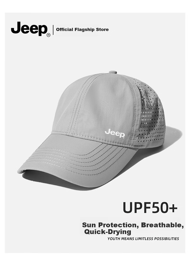 JEEP Men's Dad Hat, Summer Breathable Sun Protection, Elderly Baseball Cap, Quick-Drying Sunshade for Middle-Aged 3