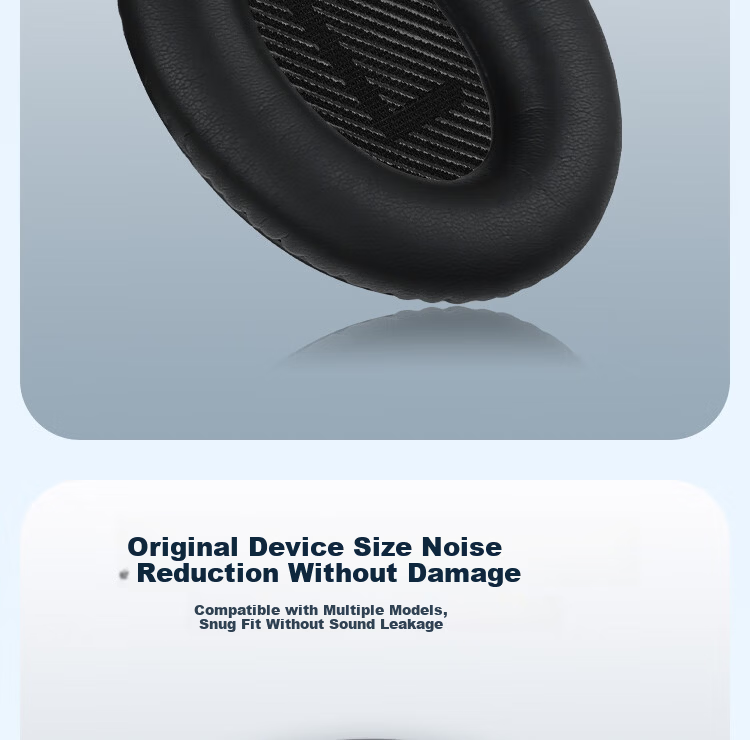 ESCASE Replacement Ear Pads for Bose QC45 QC25 QC35 Noise Cancelling Headphones, Protein Leather, Black, 1 Pair with Storage Case 6