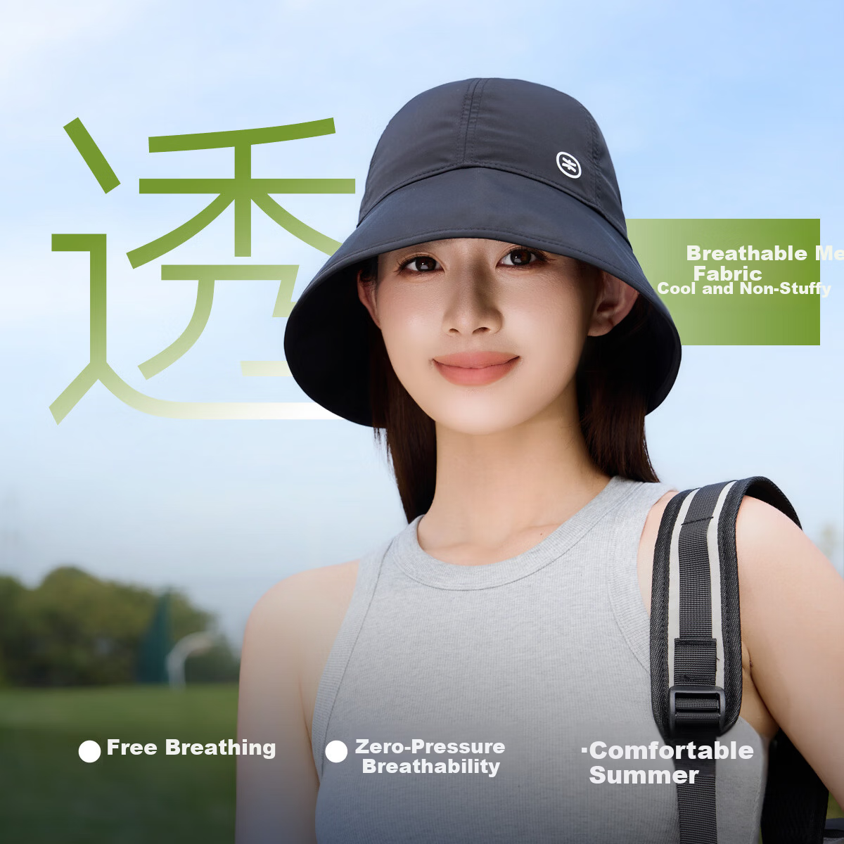 Zhenxiang Women's Summer Bucket Hat Versatile Sun Protection UV Shield Face Covering Small Black B956