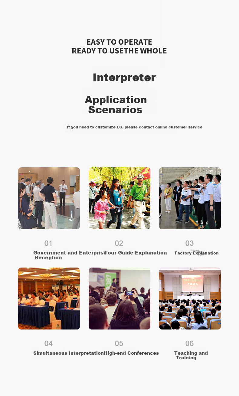Cadence Wireless Tour Guide System One-to-Many Interpreter High-End Conference Factory Museum Visit Government Enterprise Reception Project Inspection Team Electronic Guide System R3 10-Set Package 2