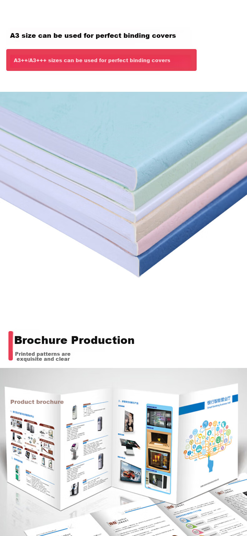 Doton 180g A3+++ Flat Leather Texture Paper 297*480mm Silver Gray 100 Sheets Glue Binding Machine Faux Leather Texture Paper Document Contract Cover Cloud Paper 9