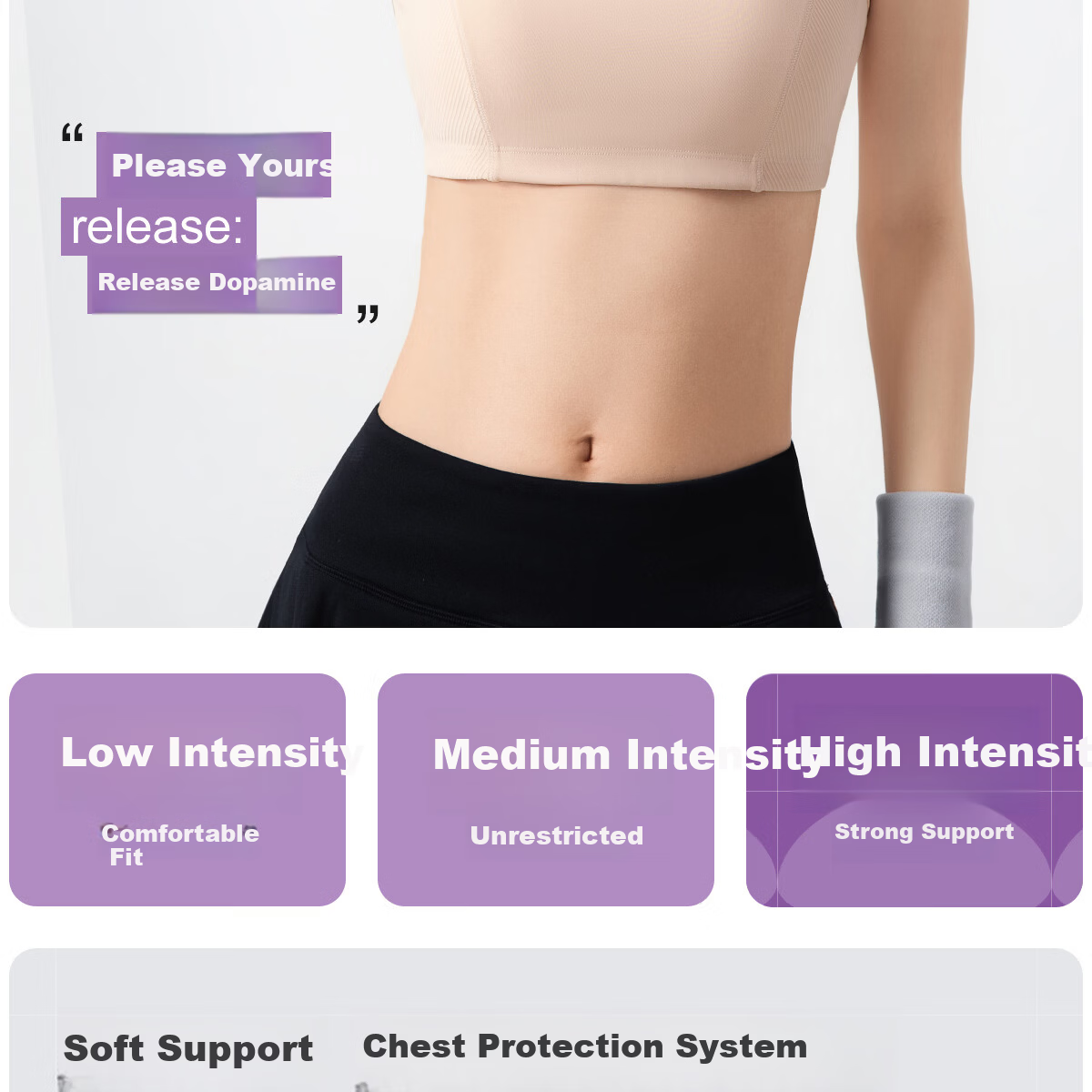 361° Women's Sports Bra Shockproof Anti-Sagging Running Yoga Fitness Tank Top 3