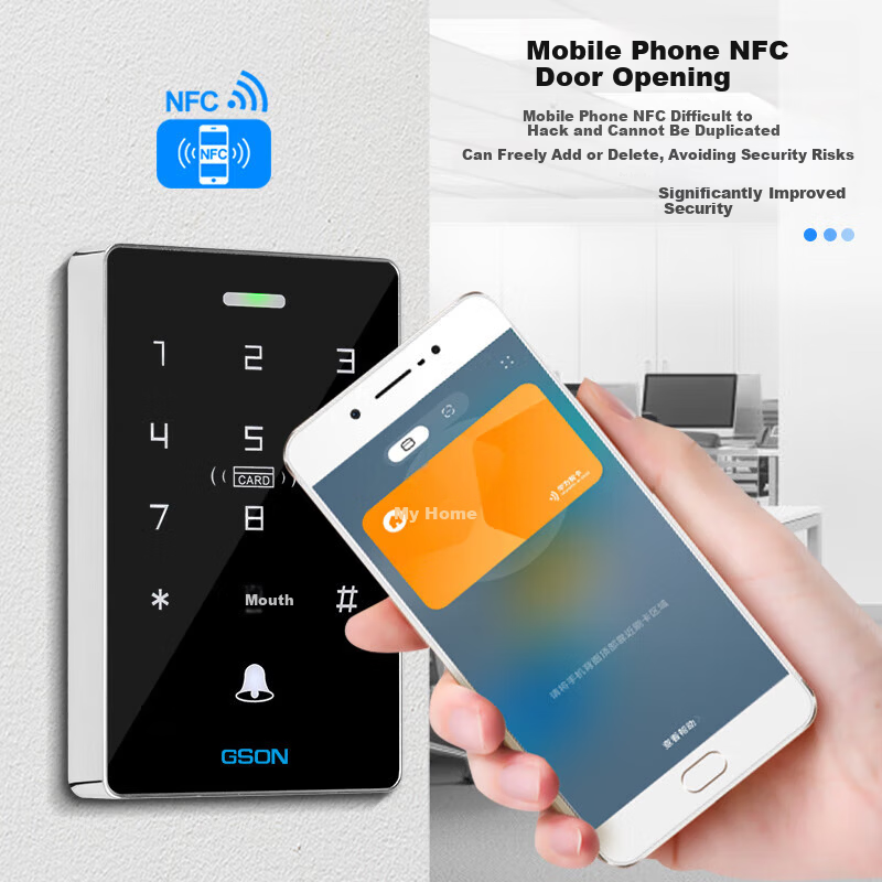 GS GSON All-in-One Access Control Machine IC Access Control Attendance Card Reader Password Magnetic Access Control NFC Device