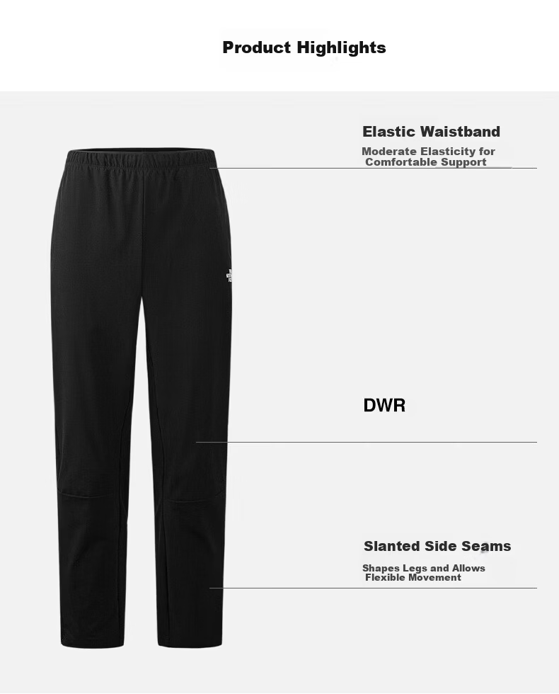 The North Face Men's Casual Hiking Pants Water-Repellent Breathable Outdoor New 87VX Cosmic Black/JK3 S 3