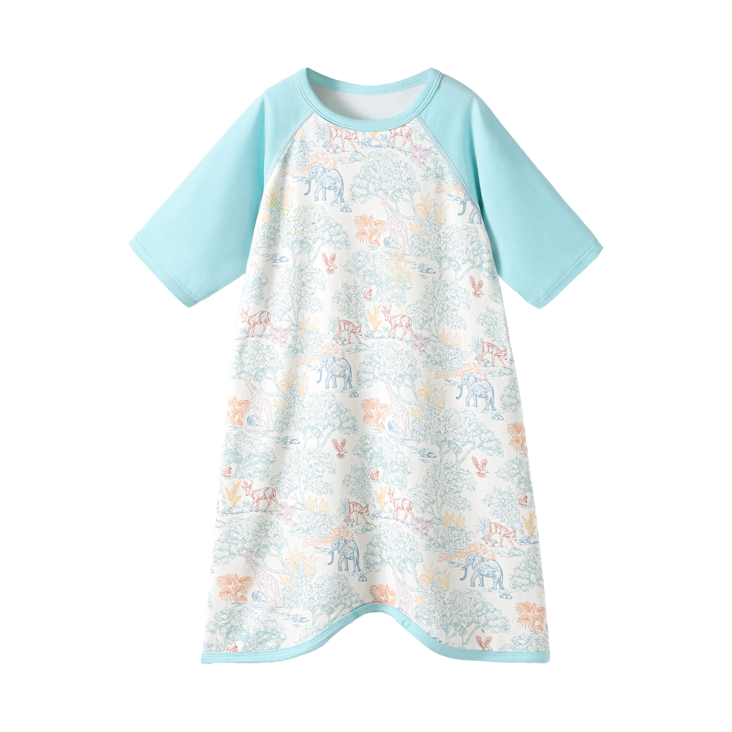 Betis Baby Summer Sleeping Bag Fetal Skin Children's Sleepwear Baby Sleep Dress Anti-Kick Quilt Belly Protection Robe Size 90