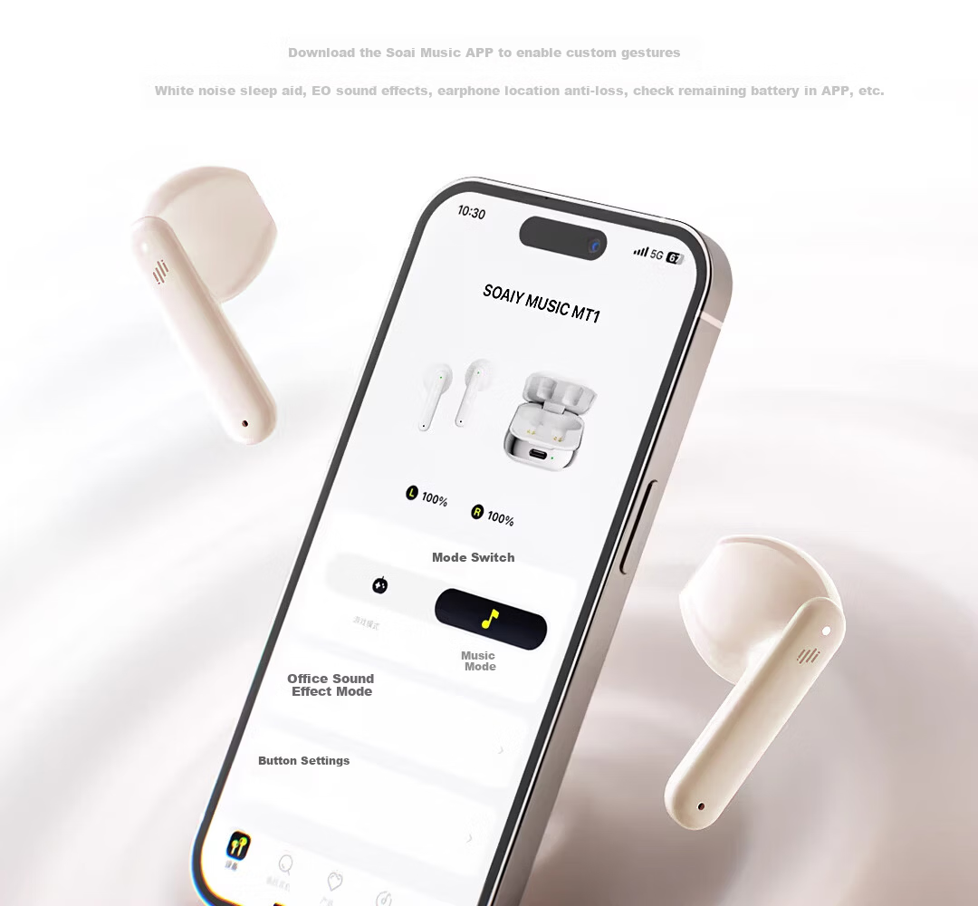 Soaiy MC6 Bluetooth Clip-On Wireless Earphones Long Battery Life Universal for Huawei Apple 2026 New Model 15