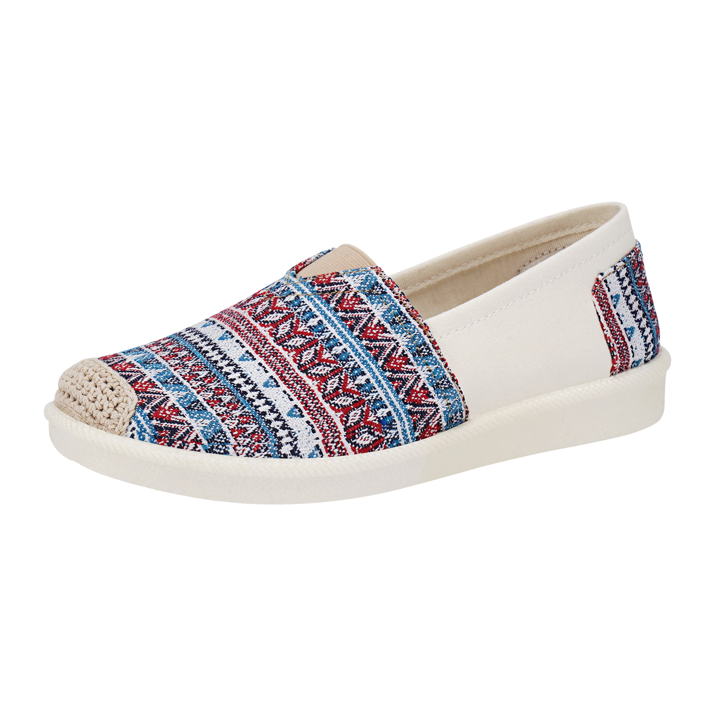 BUSHEYUAN Women's Shoes, Nurse Work Flats, Ethnic Style Casual Old Beijing Cloth Shoes for Women, 110-7043, Light Blue, Size 39