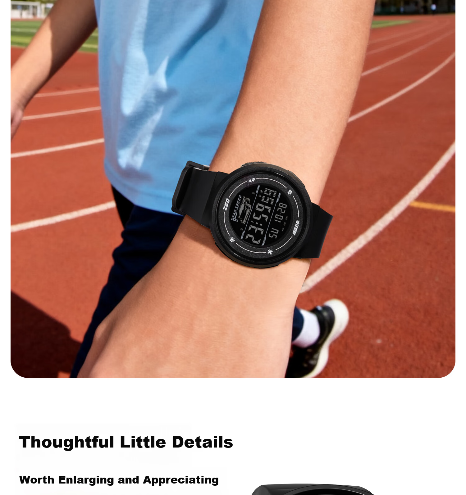 ZGO Sports Outdoor Multifunctional Electronic Watch Military Enlistment Tactical Student Watch for Middle and High School Students 855 15