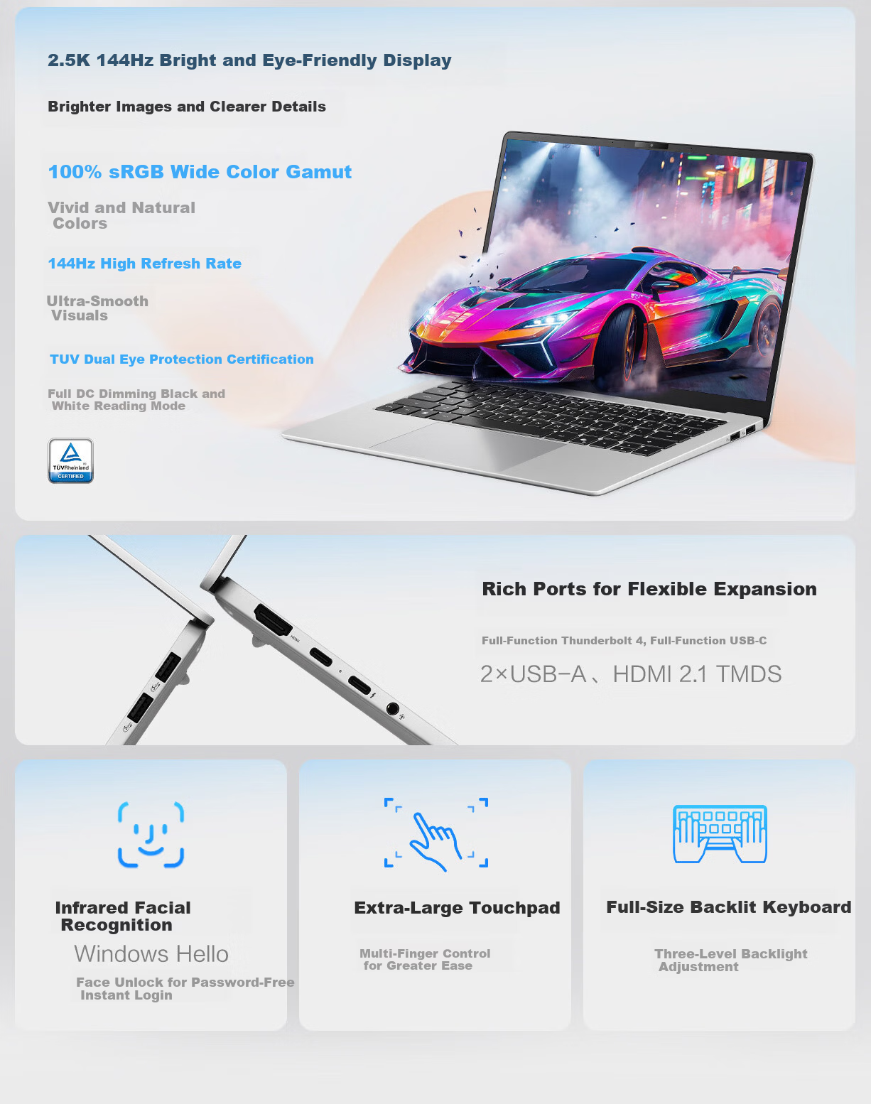 ASUS VivoBook 14 Core Edition 2026 3rd Gen Ultra5 AI Ultra-Thin Laptop (16GB RAM, 1TB SSD, 2.5K Display, 144Hz Refresh Rate) 4