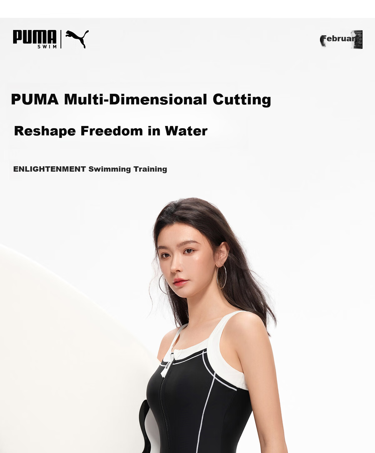 PUMA Women's One-Piece Square-Leg Swimsuit UV Protection Antibacterial Slimming Swimwear Spa Bathing Suit 2