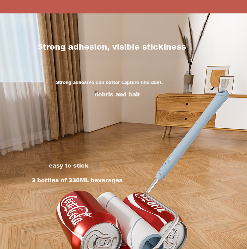Jixiaobei Lint Roller 16cm 3 Rolls 270 Sheets Removable Sticky Hair and Dust Remover Replacement Heads Household Use 12