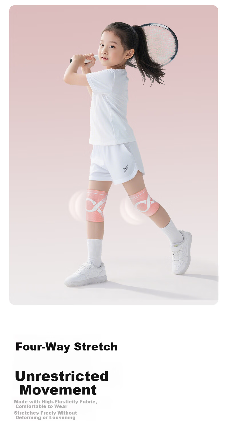 Nailikes Professional Kids Sports Knee and Elbow Pads for Football Running Basketball Joint Protection Anti-Fall Pink Size S 6