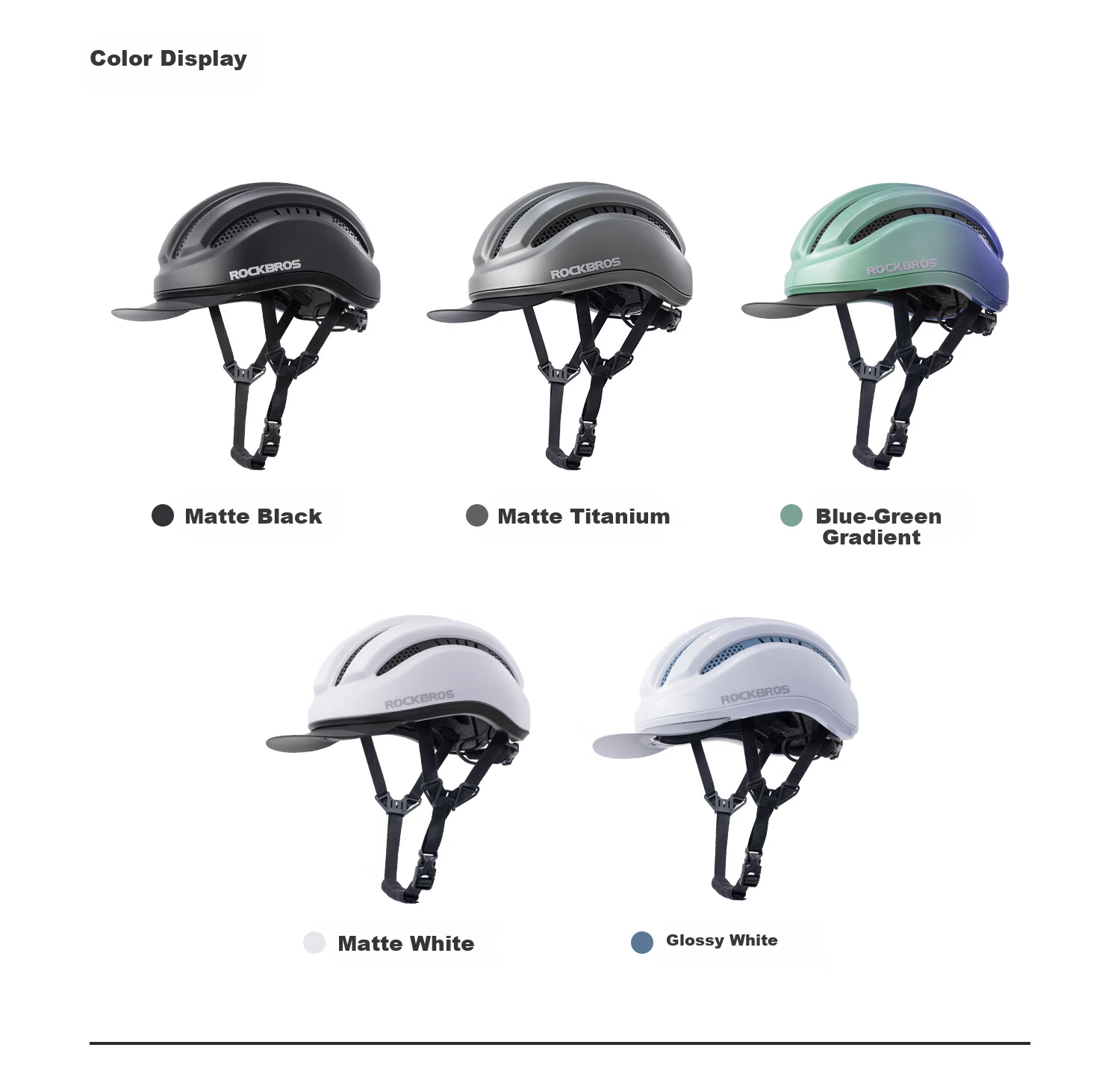 Rockbros Helmet Accessories - Black Visor + Black Magnetic Photochromic Goggles 5