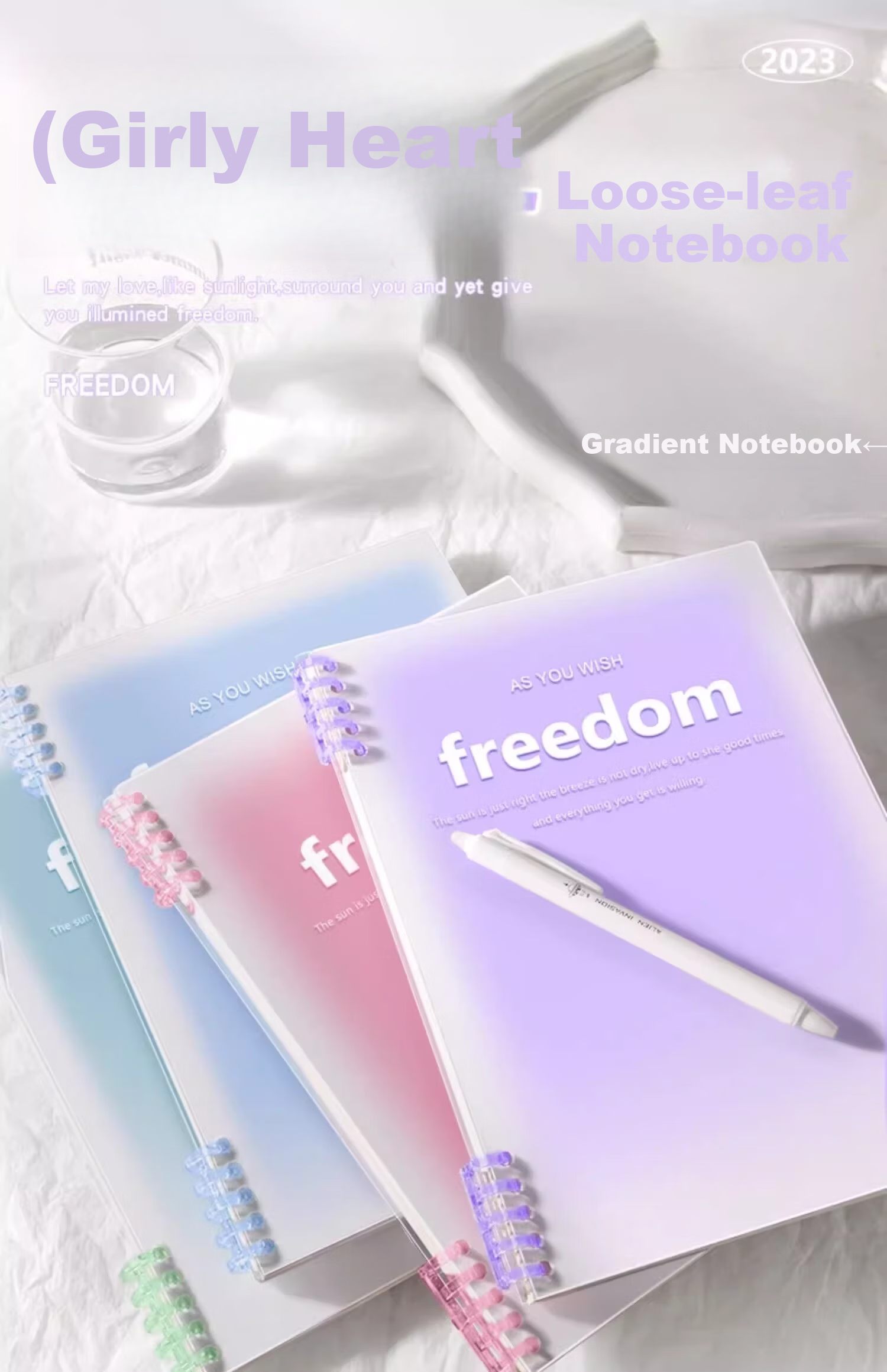 [Lowest Price Online] Shuxing B5 Loose-Leaf Notebook, Comfortable to Hold, Detachable, 60 Sheets, Simple Spiral Binding, for Middle School Students, College Entrance Exam Preparation, Loose-Leaf with Rings, Vintage Style, 4-Pack 1