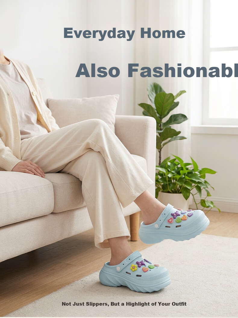 Seven Color Spinning Women's Summer Hollow Out Shoes Height Increasing Slimming Outdoor Non-Slip Nurse Surgical Room Slippers Blue Size 40-41 9