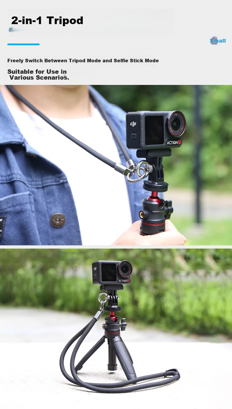 BIAZE DJI Action 6/5/4/3 Lanyard DJI 360 Wrist Strap AcePro2 Anti-Lost Safety Strap Fixed Rope Sports Camera Accessory Black JS34 4