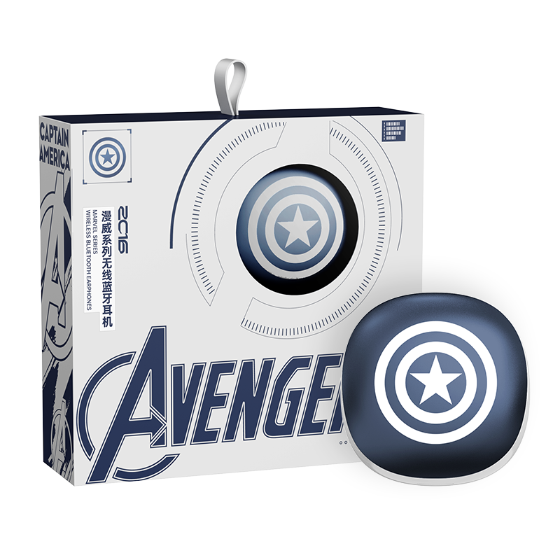Disney Bluetooth Wireless Semi-In-Ear Music Sports Gaming Earphones Long Battery Life Commuting Back-to-School Gift for Boys Compatible with Apple Huawei ZC16 Iron Man