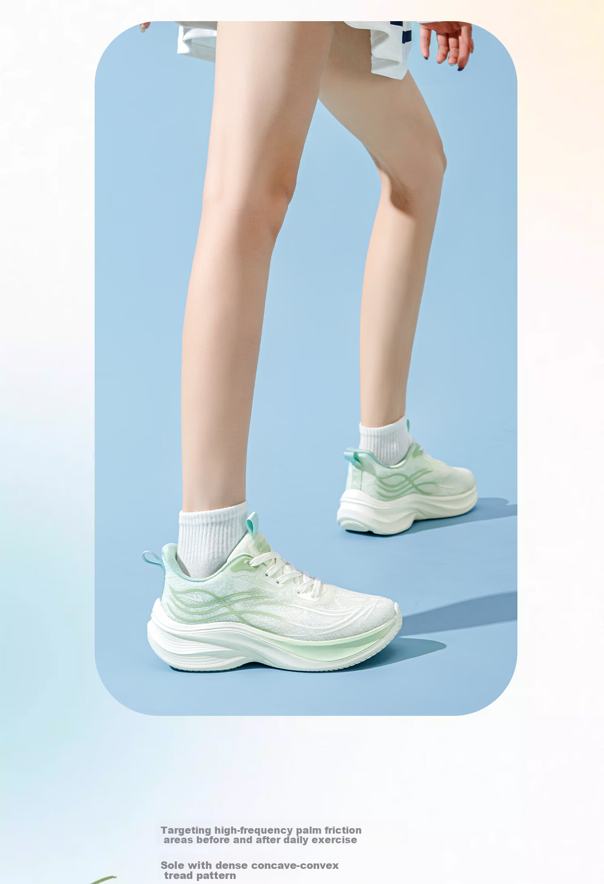 Warrior Women's Sports Shoes New Spring Summer Ultra-Light Soft Sole Shock Absorption Running Shoes Breathable Mesh Casual Shoes White Green Size 40 10