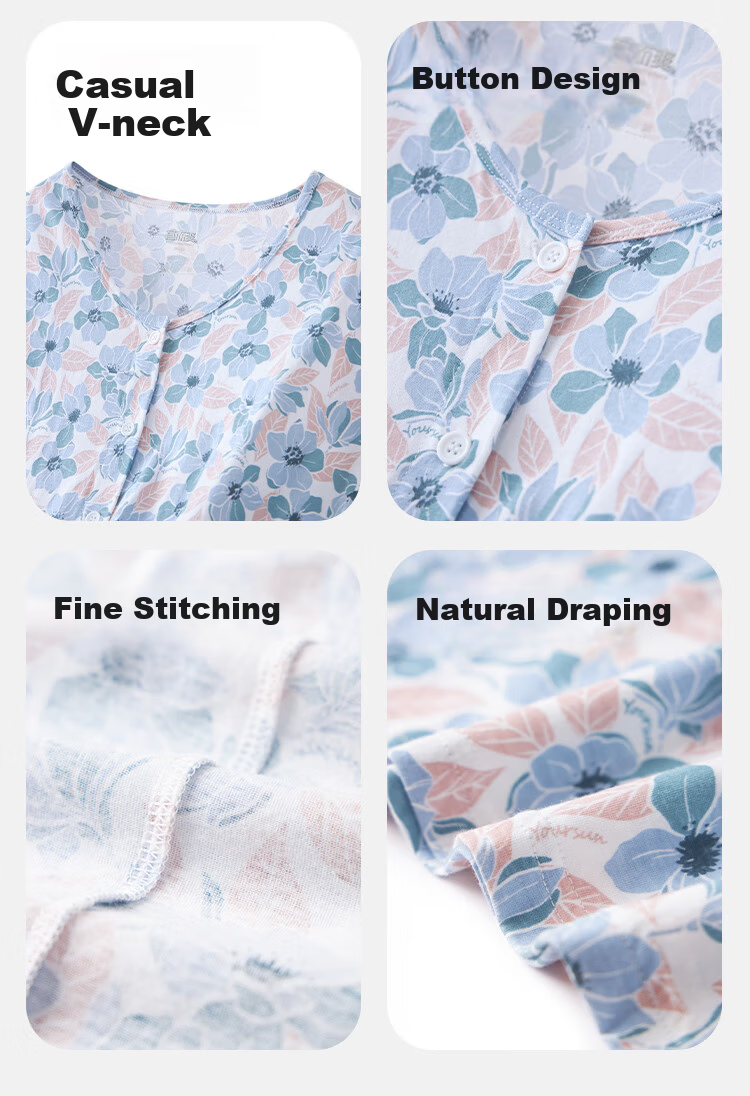 Comfortable and Refreshing 100% Cotton Antibacterial and Anti-mite Women's Vest Cardigan Pajamas Bottoming Home Pure Cotton Sleeveless Undershirt Middle-aged and Elderly 9