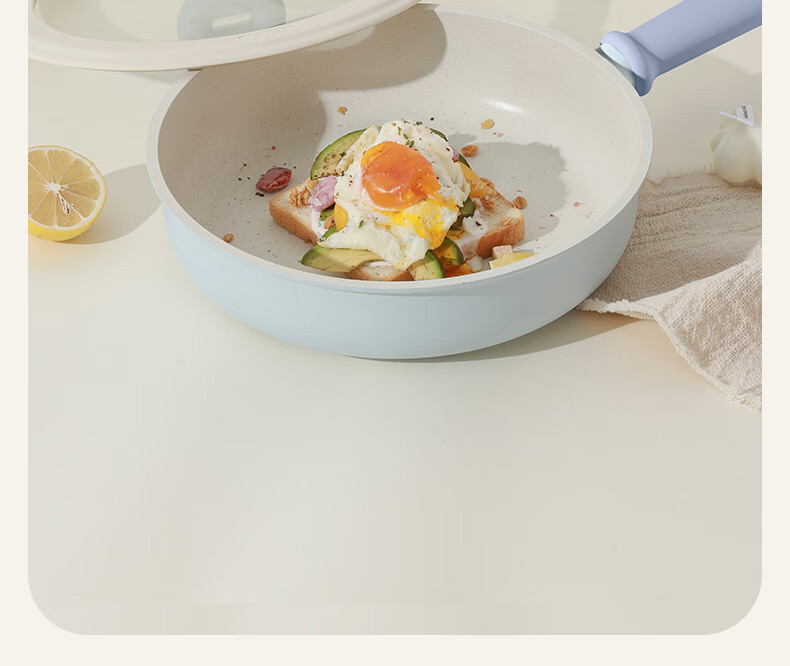 Carote 26cm Maifan Stone Non-Stick Flat Frying Pan Steak Pan Household Pancake Pan Small Egg Frying Pan Induction Cooker Compatible 15
