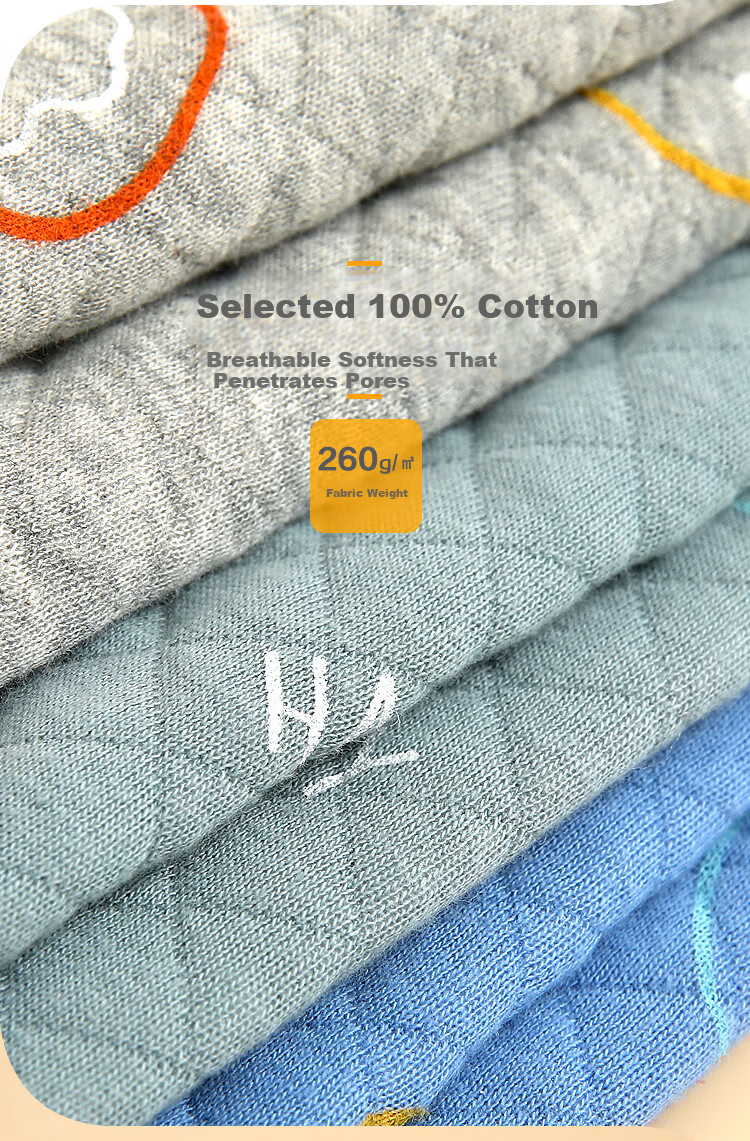 Hodohome Children's Thermal Pants, Boys' Three-Layer Padded Thickened Autumn Pants, for Older Children, Air Layer Cotton Single Pants, 273 130 9