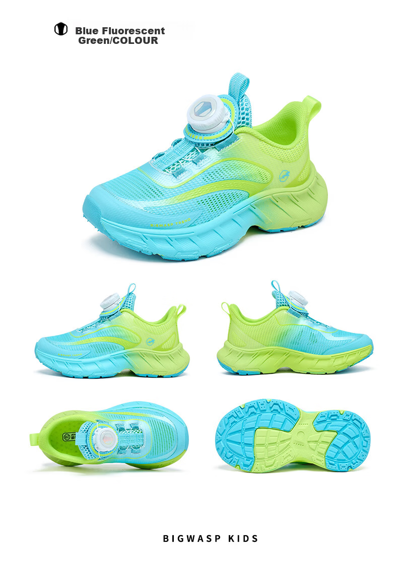 BIG WASP Boys' Running Shoes Children's Sports Shoes D112621528 Twilight Blue (Single Mesh) Size 30 7