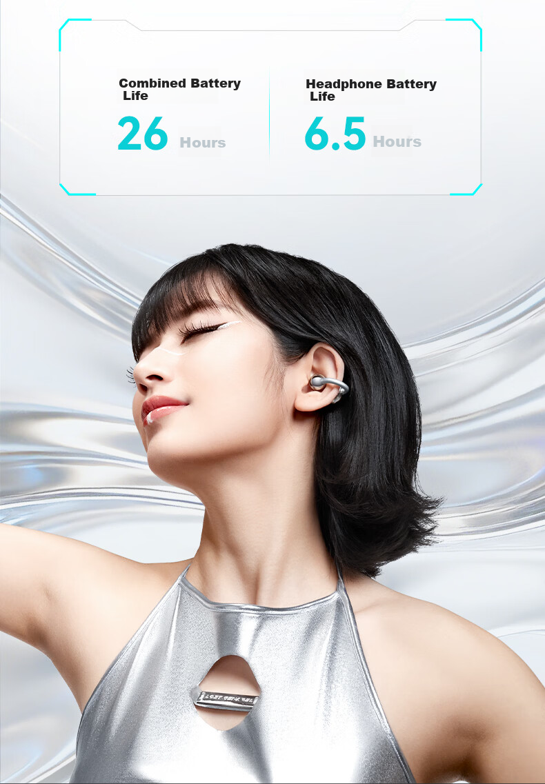 EDIFIER HECATE CP2 2026 Latest Bone Conduction and Air Conduction Bluetooth Gaming Ear Clip Wireless Open-Ear Sports Running E-Sports Headphones Gray 11