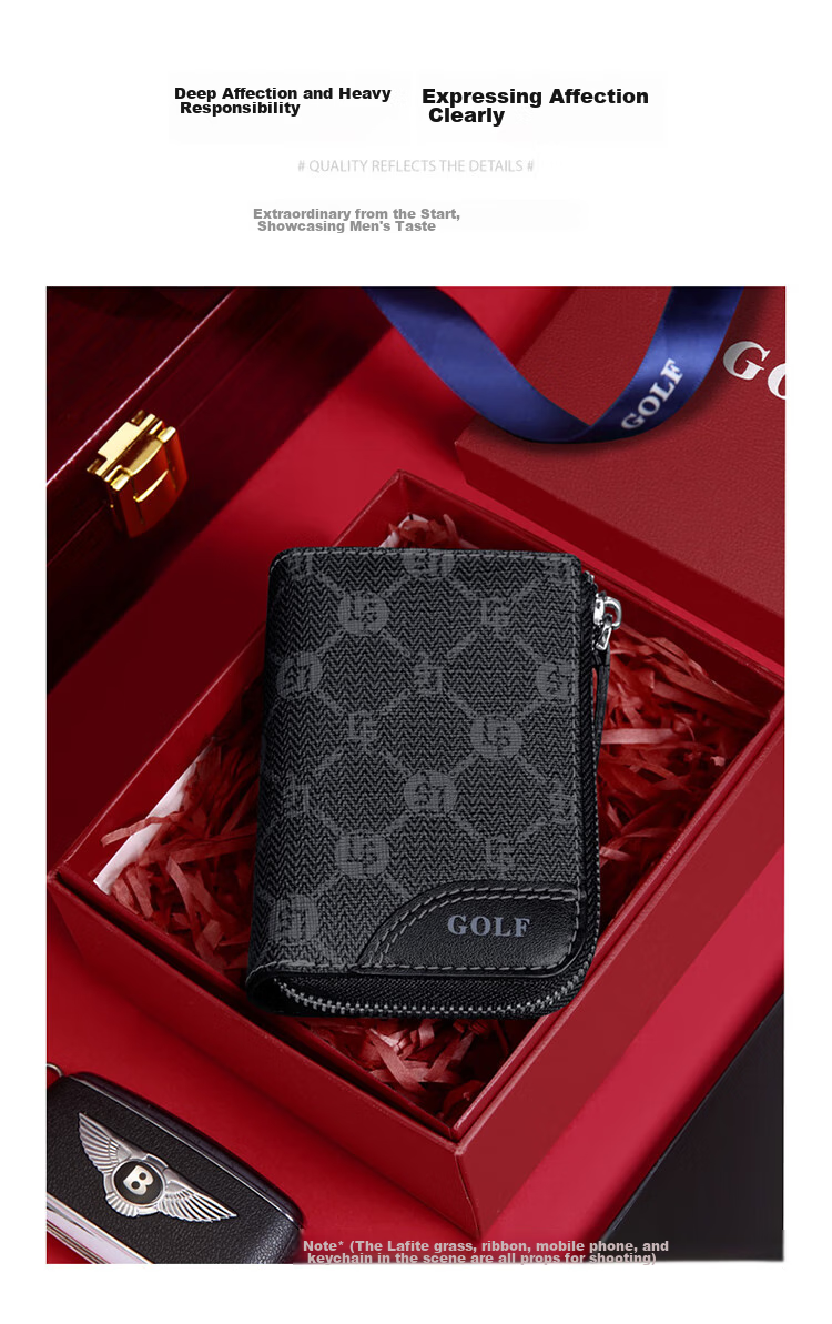 GOLF Multi-Card Holder for Men, Bank Card Holder, Coin Purse, Card Case, Business Card Holder, Gift Box Set, Present for Boyfriend 3